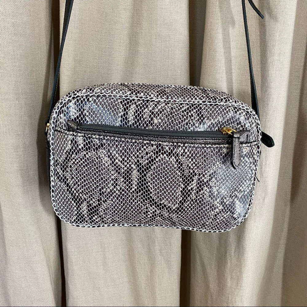 G.I.L.I. Python Print Leather Crossbody - image 4